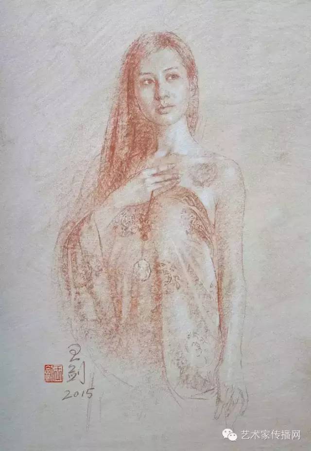 王剑的绘画作品欣赏,画家王剑粉笔画作品欣赏