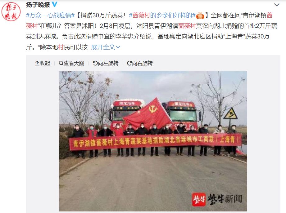 按吨起步支援湖北,背后是世界第一硬核蔬菜大国