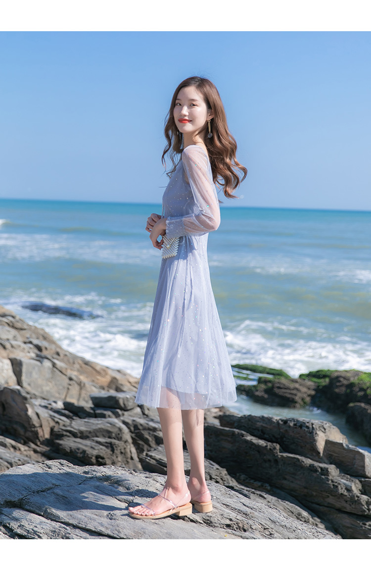 小众高级感裙子仙气,珠片高级感连衣裙