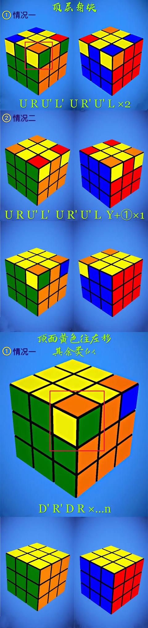 魔方小站三阶魔方第四步,f2l三阶魔方高级公式