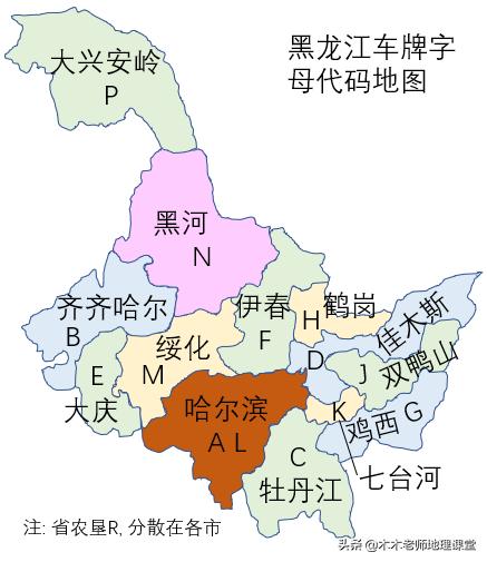 黑龙江车牌字母代表,黑龙江车牌字母读法