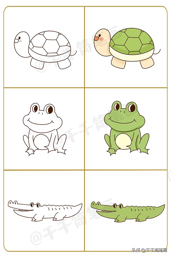 100种动物画画大全,可打印幼儿动物涂色画