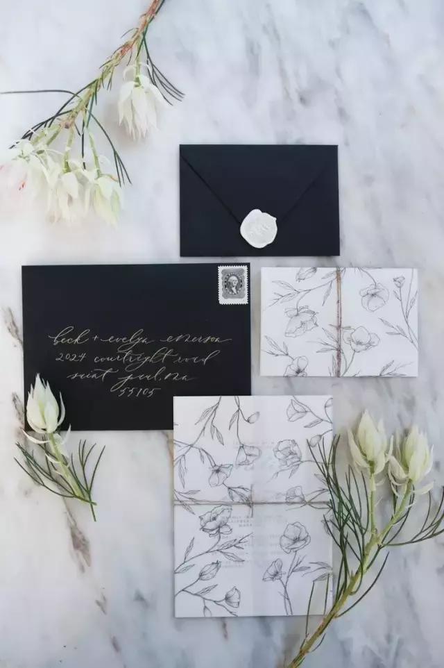 10张结婚婚礼个性定制请柬,6个创意婚礼请柬设计