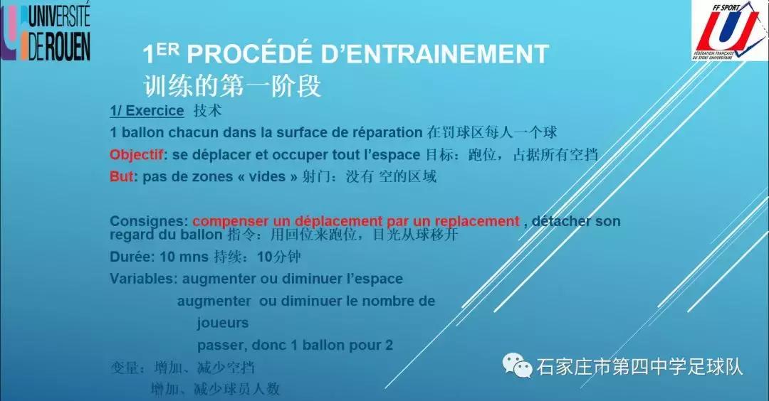 石家庄四中足球青训思路来自法国