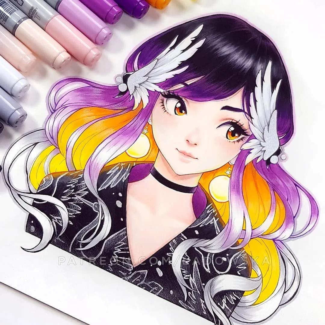 软萌可爱的动漫美少女怎么画,画可爱的动漫美少女特别简单