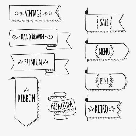 手绘画手账素材,手绘手抄账本