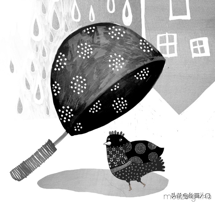 可爱温馨的手绘风插画,色彩鲜艳线条简单的插画