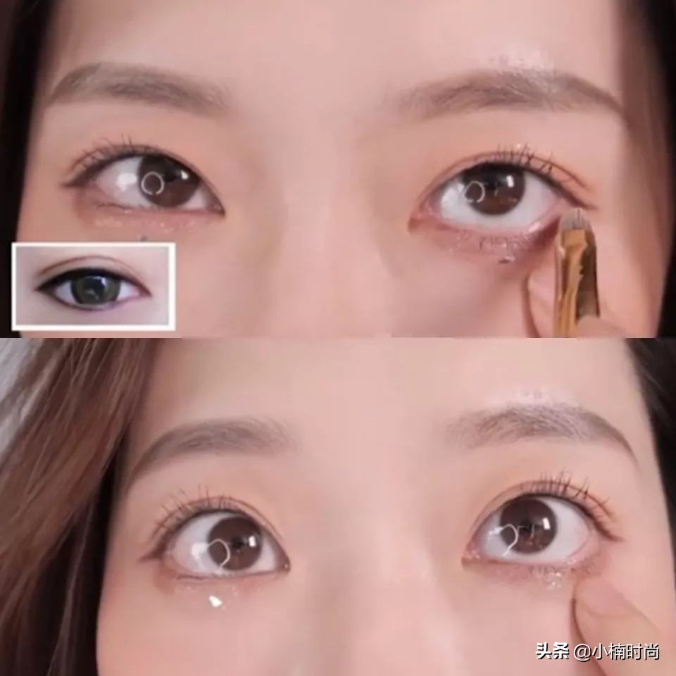 眼妆矫正眼型,大小眼化妆调整眼型