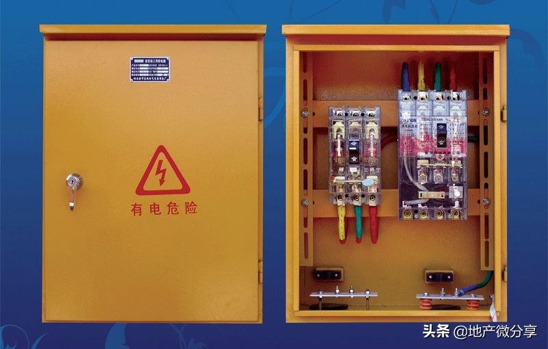 临时用电示意图及配电箱布置图,临时用电二级配电箱标准配置图纸