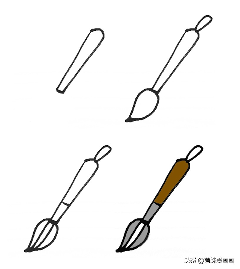 儿童简笔画文具素材大全｜4步画出常见的文具，值得收藏