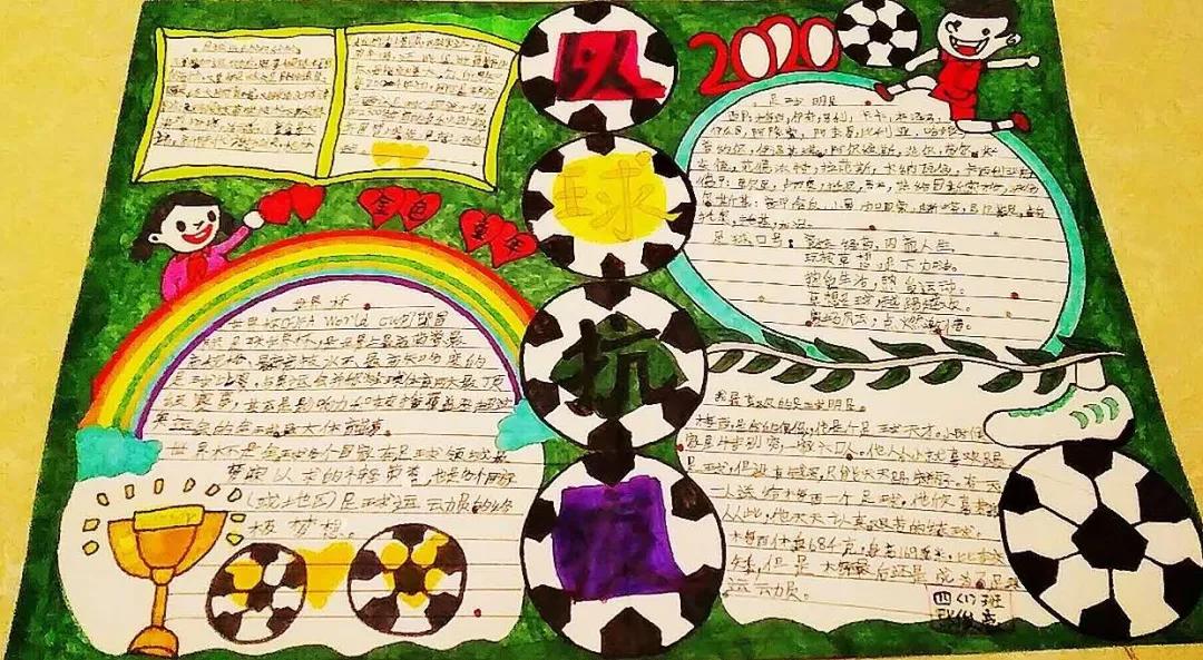 以足球为主题的抗疫手抄报,以足球为主题的抗疫手抄报高难度