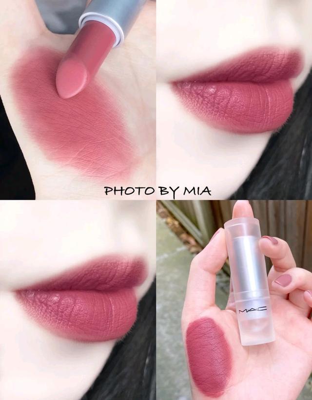 mac口红显少女气质,mac新款磨砂透明壳口红试色