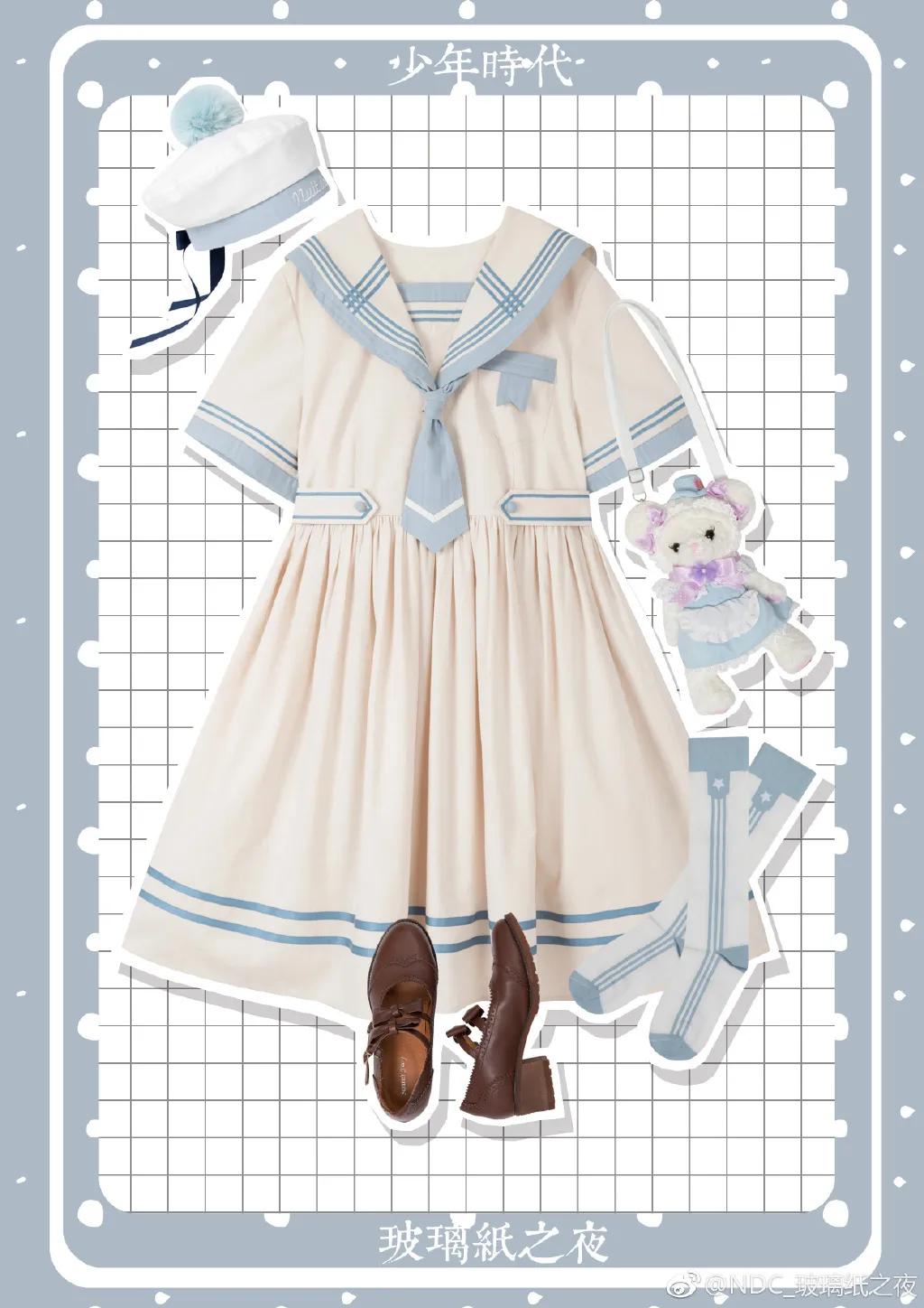 海军风lolita正版,lolita海军风穿搭