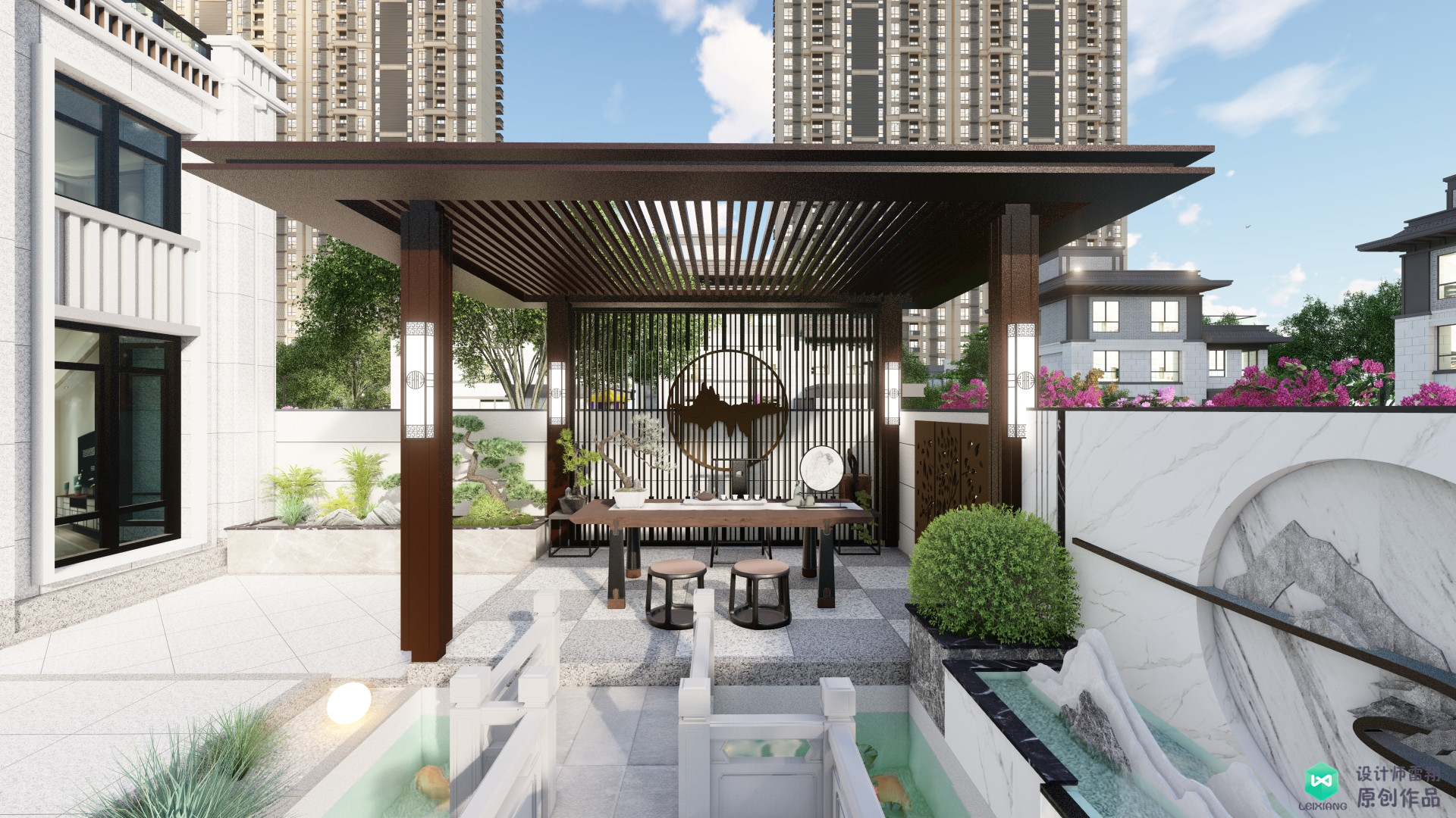 改造新中式极简轻奢风格小院,新中式小院设计实景图100例