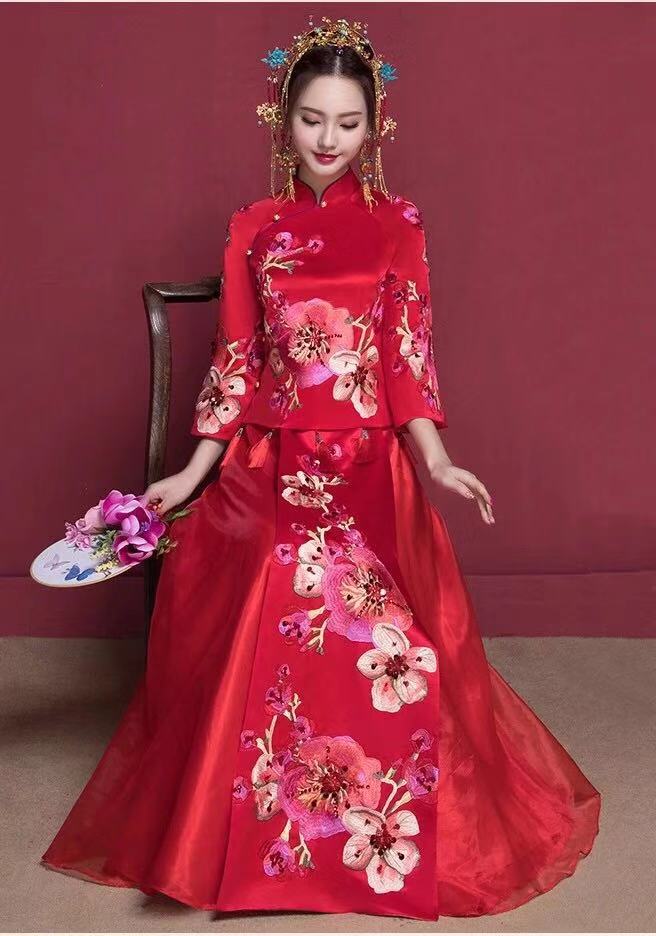 最适合穿中式嫁衣,新款秀禾服新娘礼服中式嫁衣