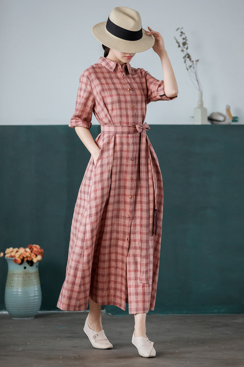 25-40宽松的棉麻连衣裙，透气亲肤，遮肉显瘦，穿出时髦女人味