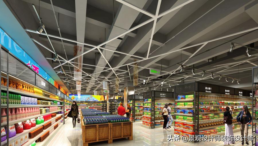 商场店铺设计案例图纸,超市设计图解大全