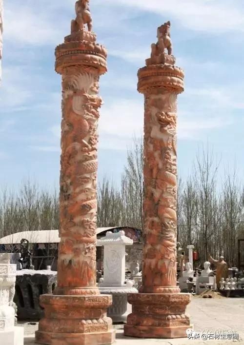 大型大理石石雕龙柱,石雕龙柱作品大全