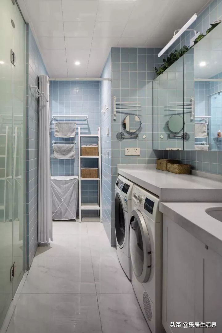 卫生间墙砖和顶最佳颜色效果图,卫生间干湿区墙砖颜色该不该一样