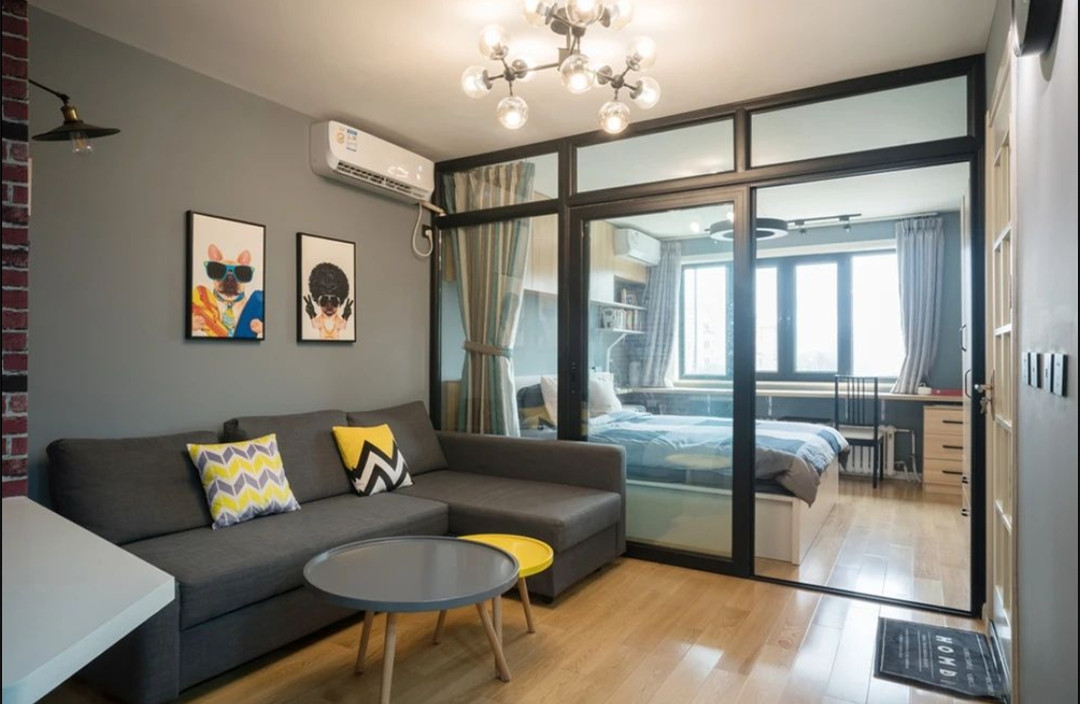 卧室隔断与推拉门一体设计,简易推拉门隔断效果图大全