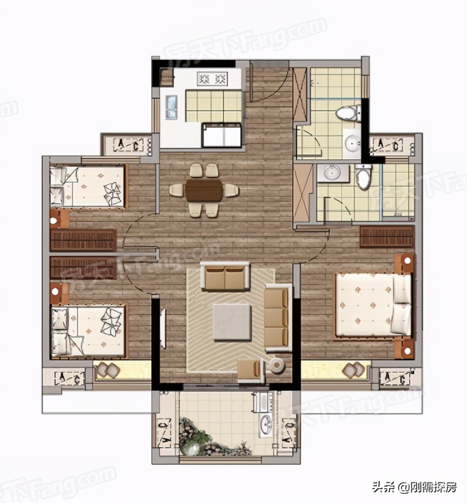 福州奥体万科翡翠之光71户型,福州奥体片区万科翡翠之光分析
