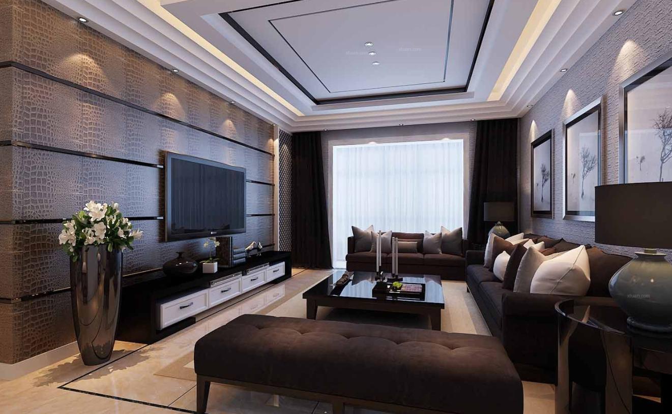 客厅壁挂电视插座高度标准示意图,家装客厅电视插座多高比较合适