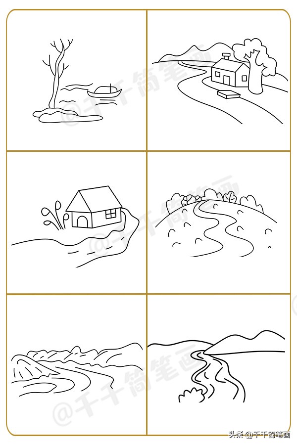 怎样画简单又好看的风景简笔画,城市风景简笔画大全最简单漂亮
