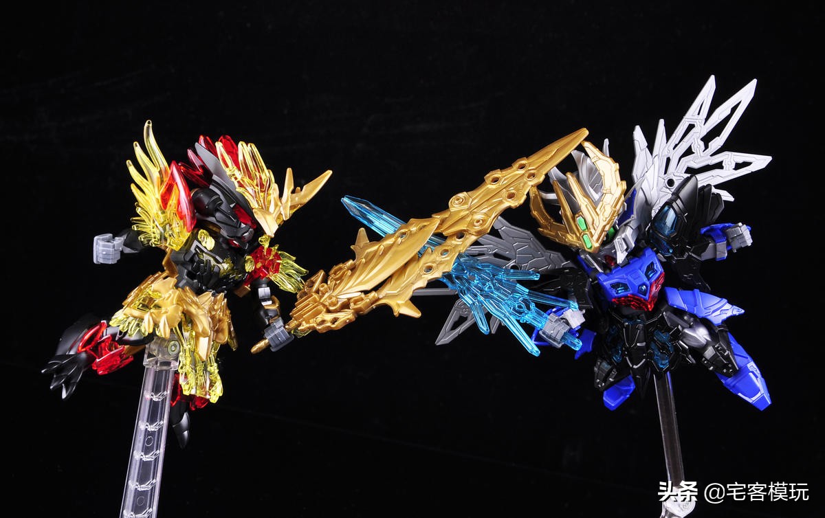 万代三国创杰传曹操飞翼,三国创杰传天霸曹操飞翼高达开箱