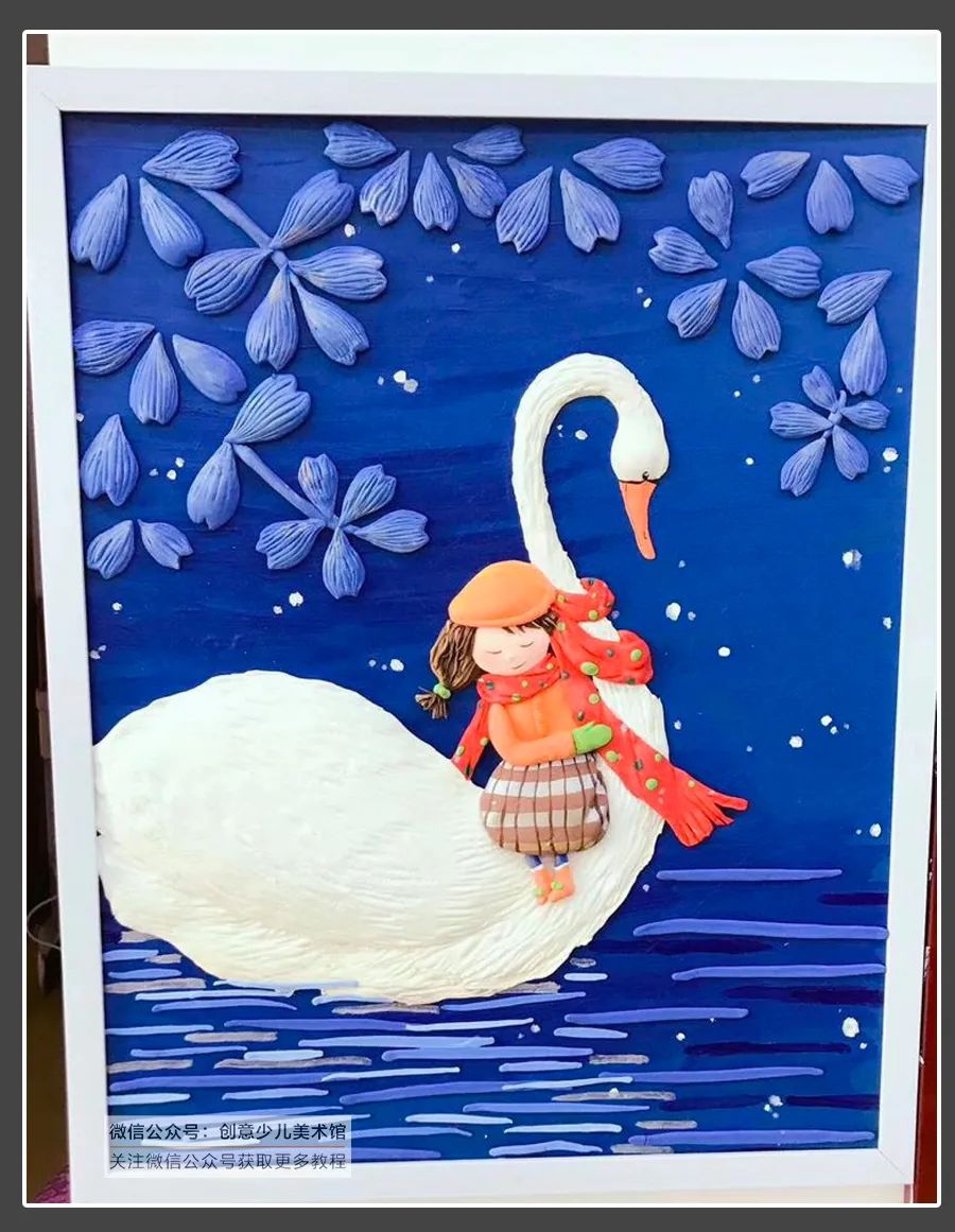 简单粘土画的100种做法,轻粘土浮雕圆形作品图片大全