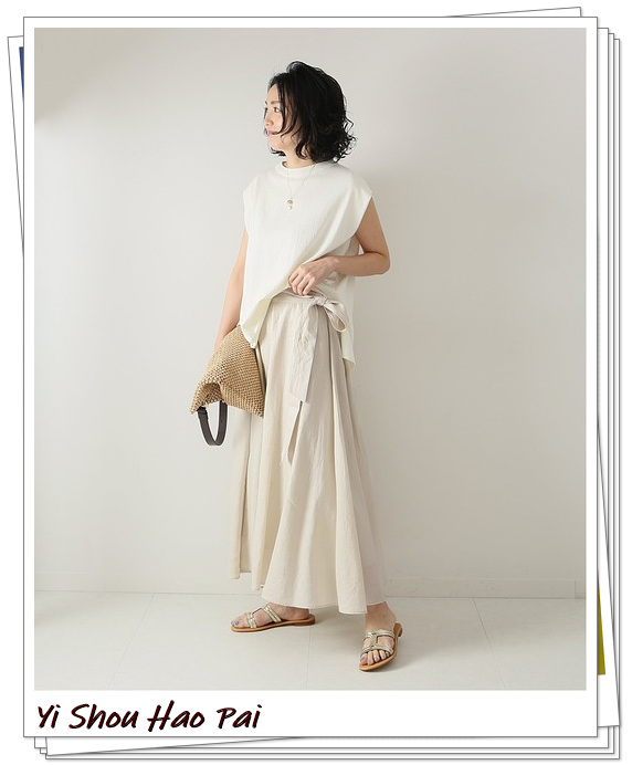亚麻长半身裙如何搭配,亚麻裙半身裙怎么搭配上衣
