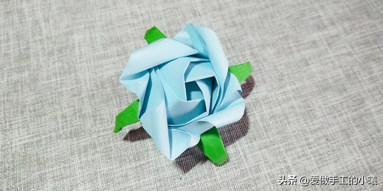 简单又好看的玫瑰花折纸手工,玫瑰花手工折纸教程简单又漂亮
