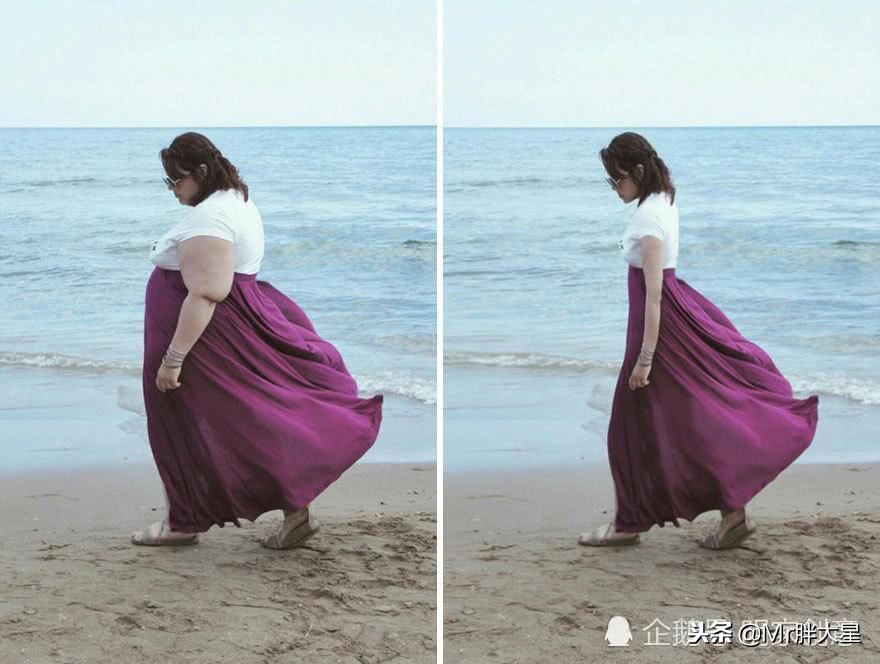 婚纱照胖子p图前后对比,婚纱照p的差别大吗