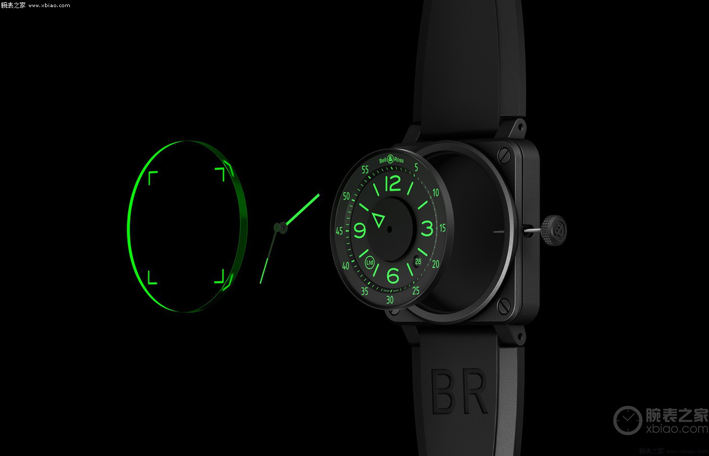 BellRoss柏莱士全新推出飞行仪器BR03-92HUD表款