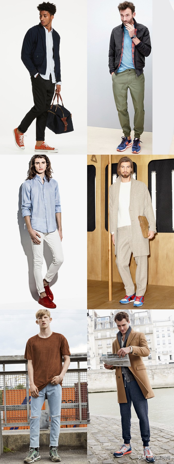男鞋服装最佳搭配图片,男鞋与男装的风格搭配