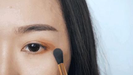 落日眼妆教程内双,大秋天眼妆