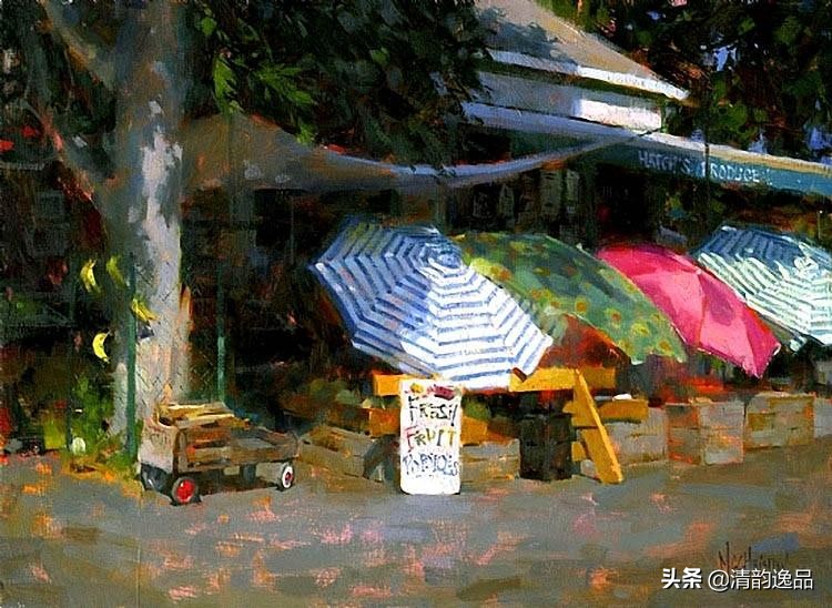 美国艺术家乔biwler油画作品赏析,丽莎印象派油画欣赏