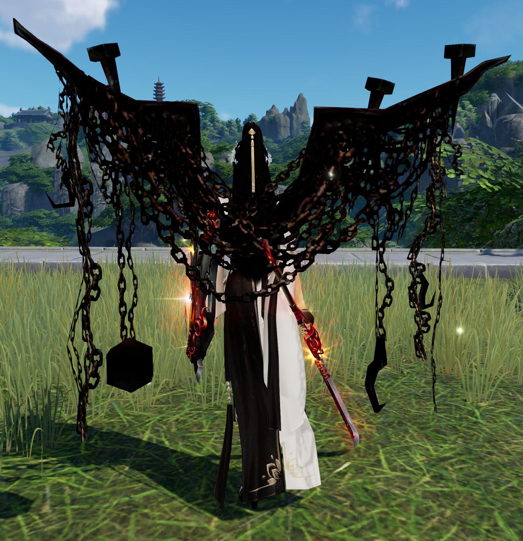 剑网三挂件真红,剑网3背后两把剑的挂件