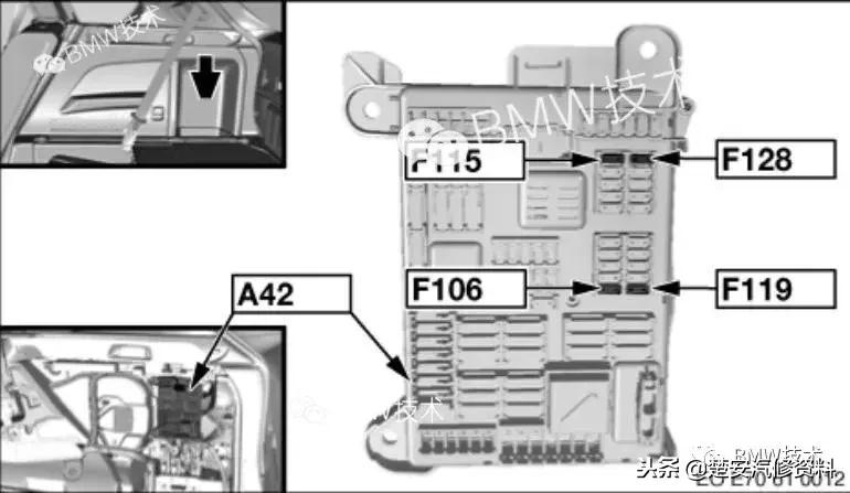 宝马点烟器保险丝标志图,宝马525li点烟器保险丝位置