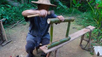 大爷造鲁班凳,60岁中国大爷徒手做鲁班凳