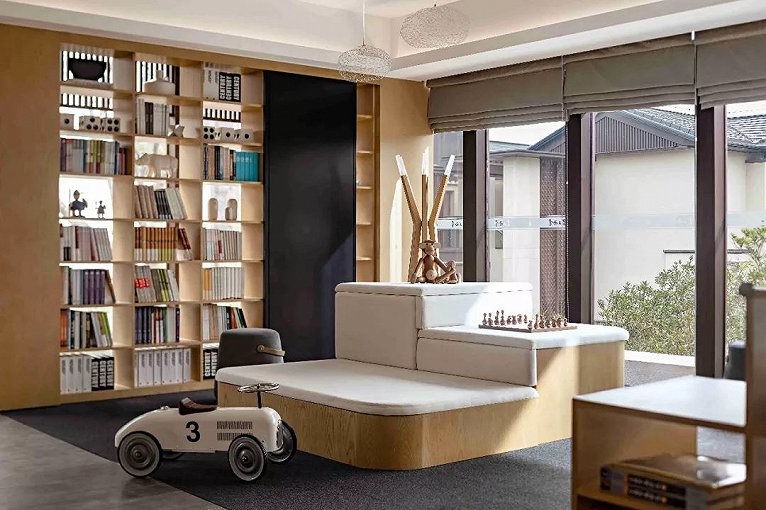 售楼处原木风设计,现代简约原木居所设计