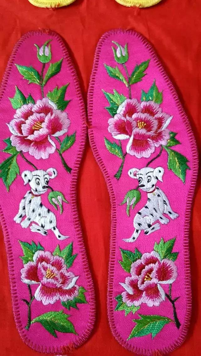 刺绣鞋垫花样各种图案教程,几何鞋垫图案鞋垫绣法