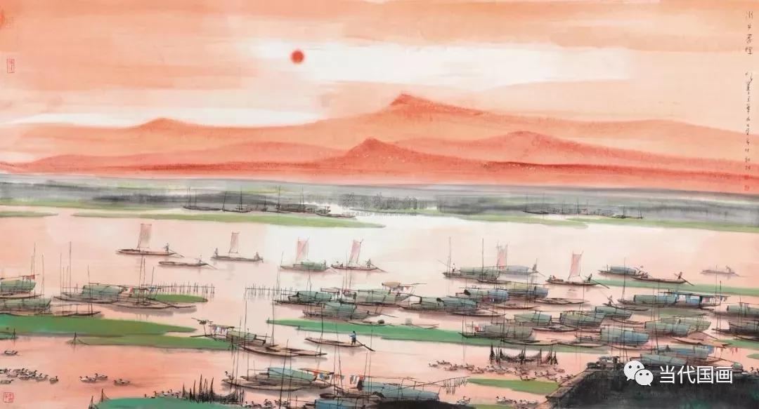 杨明义笔下的水墨江南绘画,杨明义水墨江南山水画荷花