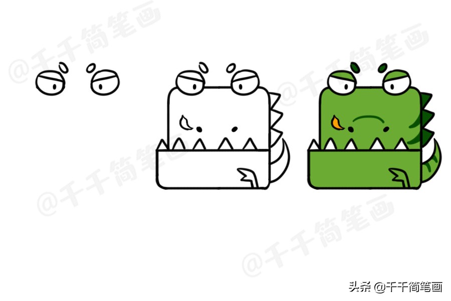 简笔画动物老虎简单,100种可爱动物简笔画熊猫