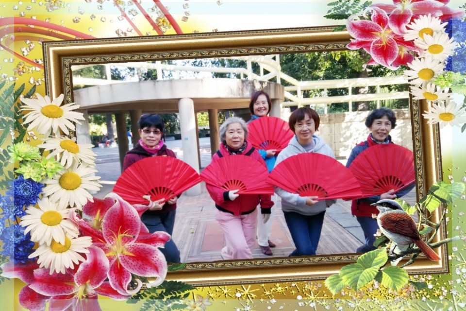 美丽的人定湖公园，坚持锻炼的人们