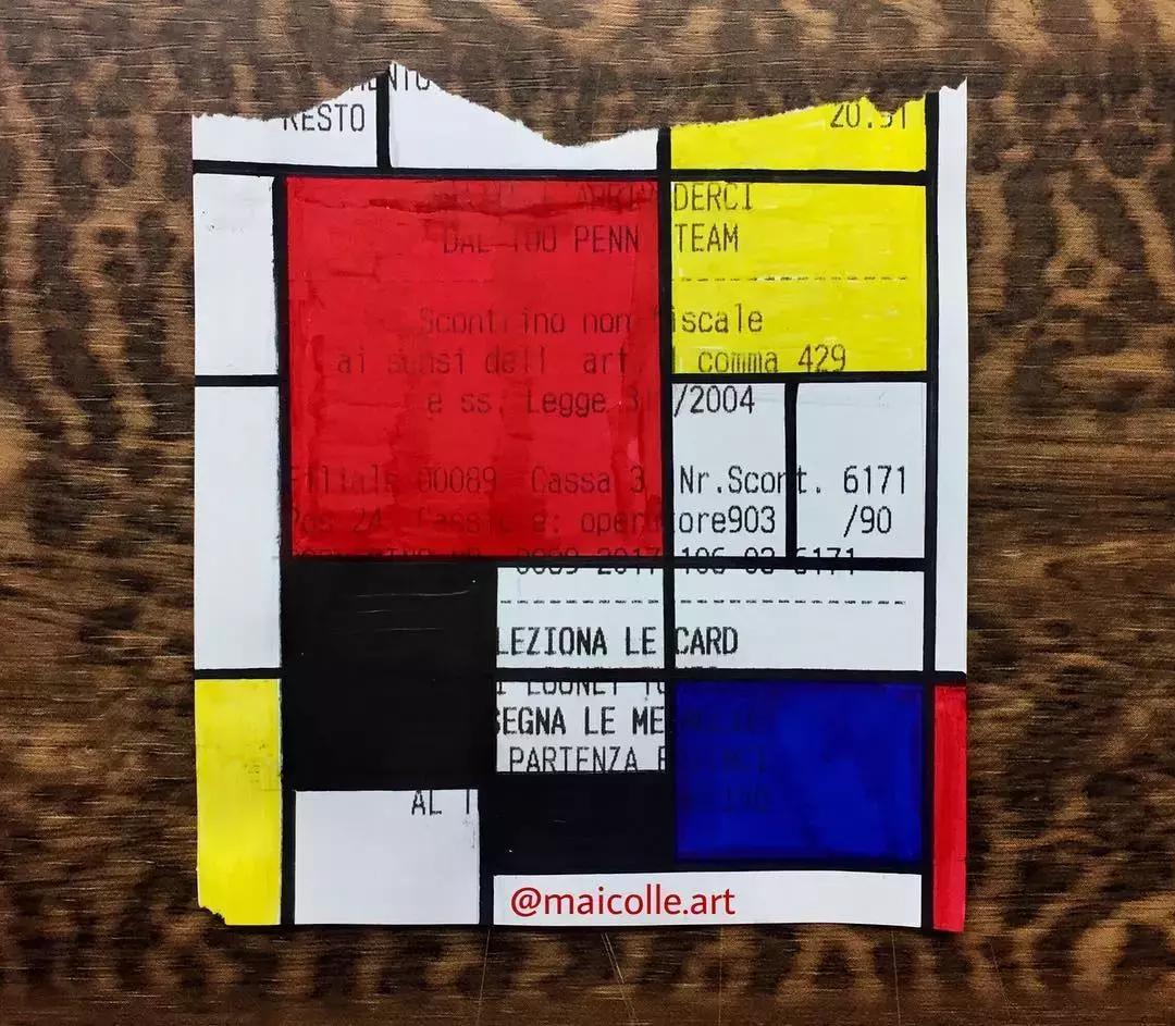 学渣购物小票画画,97年画画天才