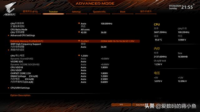 amd3900x技嘉b550,amd3700x超频能力弱