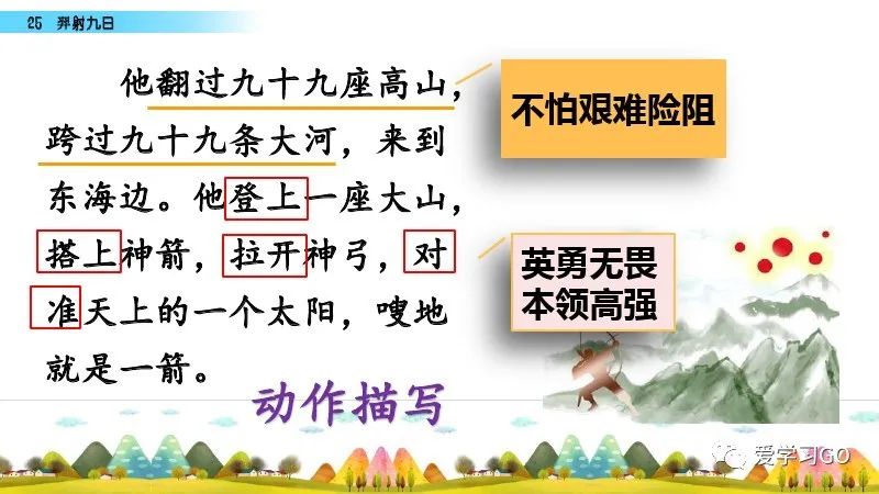 部编版二年级下册第25课《羿射九日》知识点+图文讲解