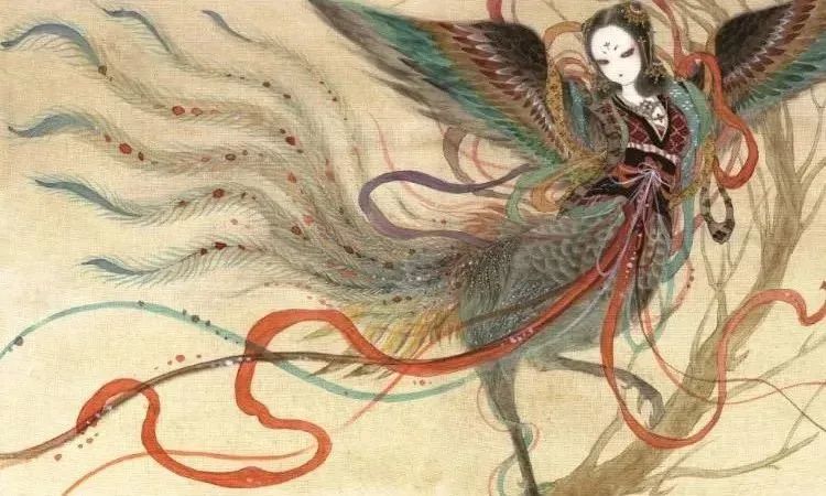 大鱼海棠唯美漫画插画设计,马克笔插画大鱼海棠