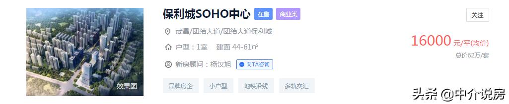 保利城的公寓值不值得买,武汉保利城公寓二手房能买吗