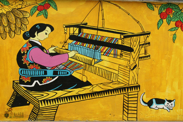 陕北的安塞不仅有响彻大地的腰鼓，还有奇美的农民画....